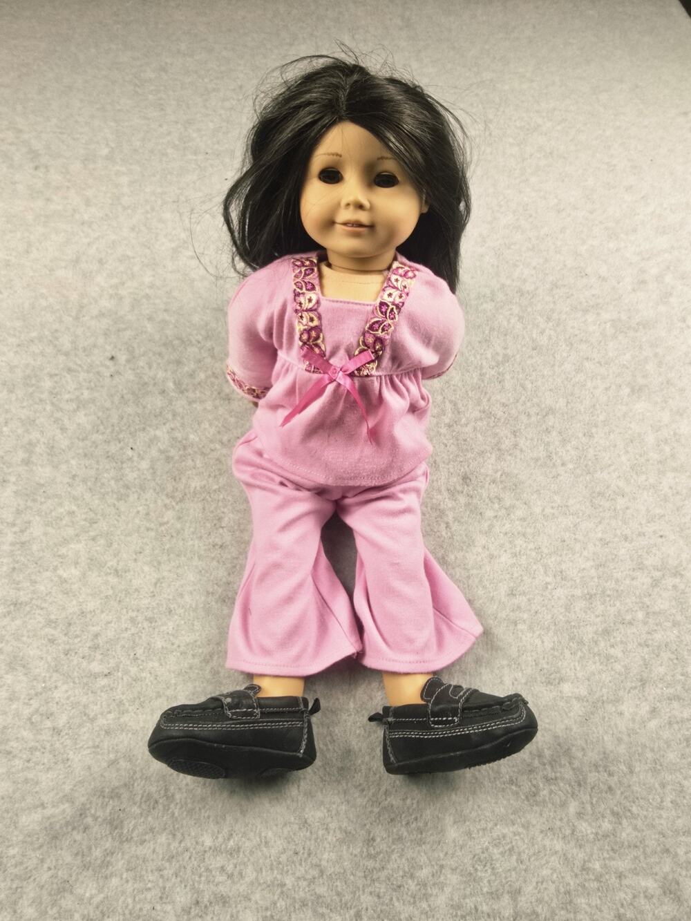 Pleasant Company American Girl Doll 18" Dark Hair Brown Eyes Berry PJ Set